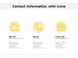 Contact Information With Icons