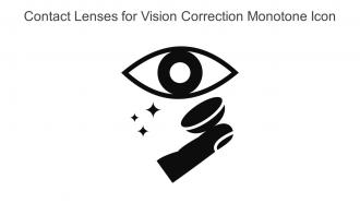 Contact Lenses For Vision Correction Monotone Icon In Powerpoint Pptx Png And Editable Eps Format