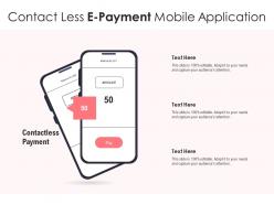 Contact less e payment mobile application