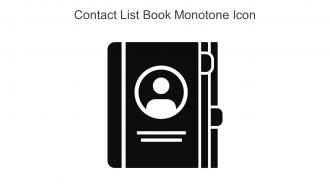 Contact List Book Monotone Icon In Powerpoint Pptx Png And Editable Eps Format