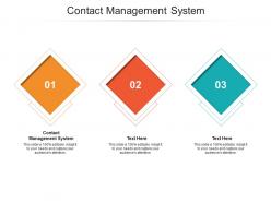 Contact management system ppt powerpoint presentation model design ideas cpb