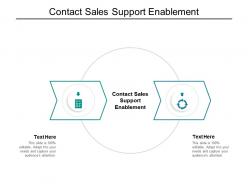 Contact sales support enablement ppt powerpoint presentation pictures design templates cpb