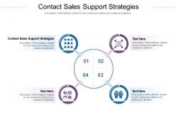 Contact sales support strategies ppt powerpoint presentation slides background designs cpb