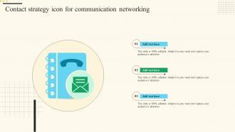 Contact Strategy Icon For Communication Networking