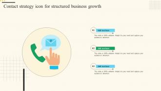 Contact Strategy Icon For Structured Business Growth
