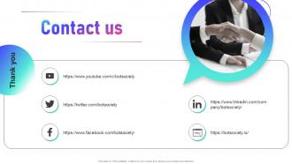 Contact Us Botsociety Investor Funding Elevator Pitch Deck