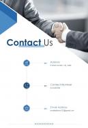 Contact Us Content Marketing Strategy Proposal One Pager Sample Example Document