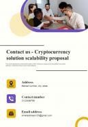 Contact Us Cryptocurrency Solution Scalability Proposal One Pager Sample Example Document
