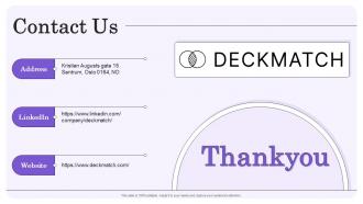 Contact Us Deckmatch Investor Funding Elevator Pitch Deck