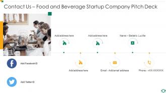 Contact Us Food And Beverage Startup Company Pitch Deck