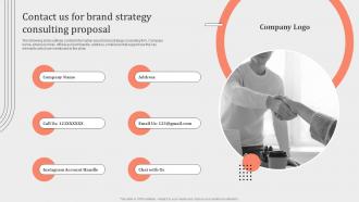 Contact Us For Brand Strategy Consulting Proposal Ppt Powerpoint Presentation File Deck