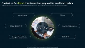 Contact Us For Digital Transformation Proposal For Small Enterprises Ppt Template