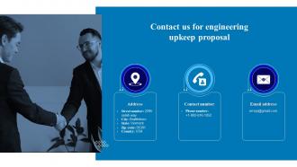 Contact Us For Engineering Upkeep Proposal Ppt Powerpoint Ideas