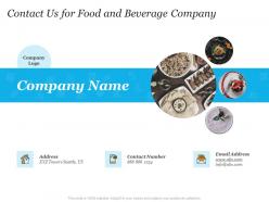 Contact us for food and beverage company food and drink platform