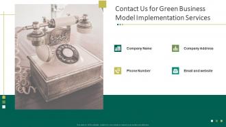 Contact us for green business model implementation services ppt summary icon