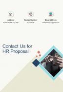 Contact Us For HR Proposal One Pager Sample Example Document