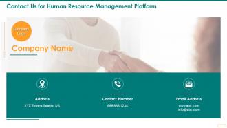 Contact Us For Human Resource Management Platform