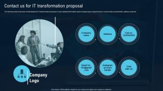 Contact Us For IT Transformation Proposal Ppt Powerpoint Presentation File Information