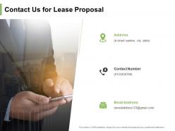 Contact us for lease proposal ppt powerpoint presentation show example introduction