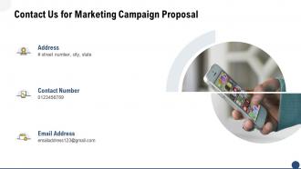 Contact us for marketing campaign proposal ppt slides deck
