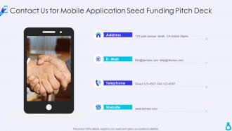 Contact us for mobile application seed funding pitch deck