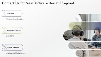 Contact us for new software design proposal ppt slides deck