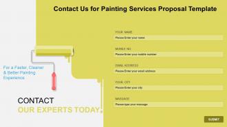 Contact us for painting services proposal template