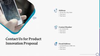 Contact us for product innovation proposal ppt summary visual aids