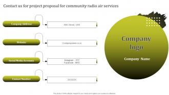 Contact Us For Project Proposal For Community Radio Air Services Ppt Information