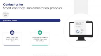 Contact Us For Smart Contracts Implementation Proposal Ppt Icon Slide Portrait