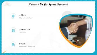 Contact us for sports proposal ppt slides design templates