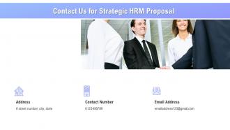 Contact us for strategic hrm proposal ppt powerpoint presentation icon tips