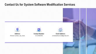 Contact us for system software modification services ppt slides sample