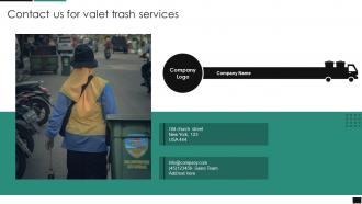Contact Us For Valet Trash Services Ppt Powerpoint Presentation Portfolio Smartart