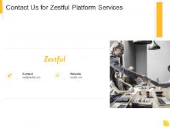 Contact us for zestful platform services zestful investor funding elevator ppt ideas graphic tips
