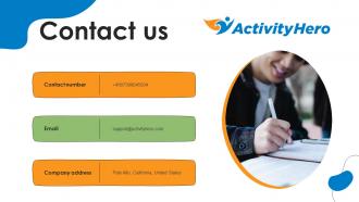 Contact Us Kids Activities Listing Investor Funding Elevator Pitch Deck