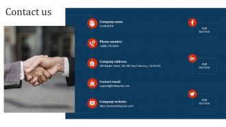 Contact us Lending club investor funding elevator pitch deck