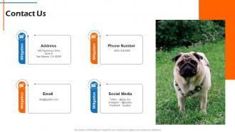 Contact Us Pet Care Company Fundraising Pitch Deck
