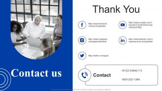 Contact Us Procter And Gamble Investor Funding Elevator Pitch Deck