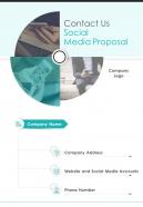 Contact Us Social Media Proposal One Pager Sample Example Document