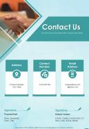 Contact Us Successful Product Launch Event Planning One Pager Sample Example Document
