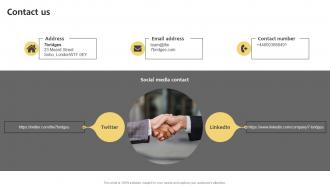 Contact Us Supply Chain Data Management Funding Elevator Pitch Deck