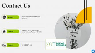 Contact Us Tokyo Techie Investor Funding Elevator Pitch Deck