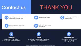 Contact Us Uxcam Investor Funding Elevator Pitch Deck