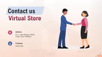 Contact Us Virtual Store Investor Funding Elevator Pitch Deck