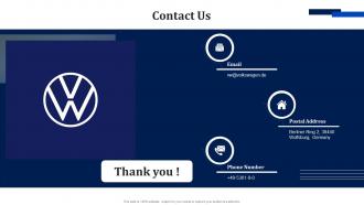 Contact Us Volkswagen Investor Funding Elevator Pitch Deck