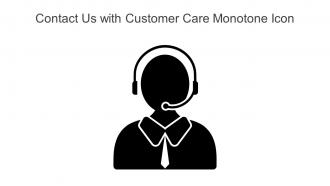 Contact Us With Customer Care Monotone Icon Powerpoint Pptx Png And Editable Eps Format