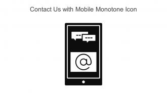 Contact Us With Mobile Monotone Icon Powerpoint Pptx Png And Editable Eps Format