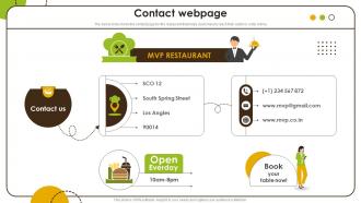 Contact Webpage Storyboard SS