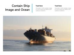 Contain ship image and ocean
